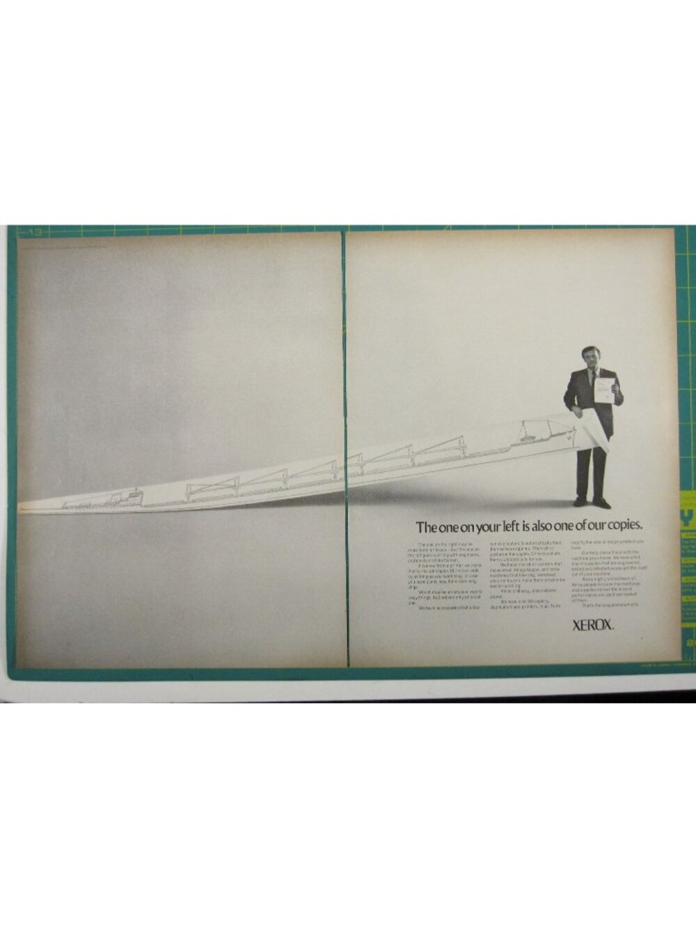 Print Ad Xerox Copy Machines Architectural Engineering Copy Output 2 PG 1970s